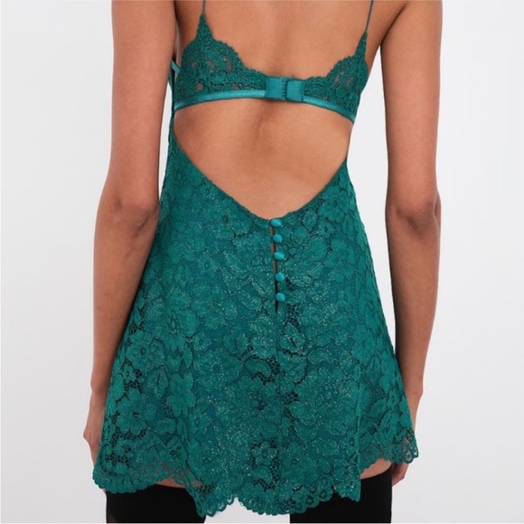 For Love & Lemons Creamsicle Lace Slip Dress Size M NWT - Picture 3 of 4